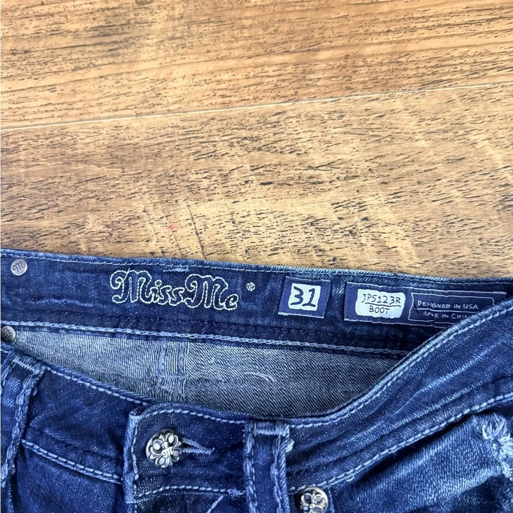 Miss Me Dark Blue Denim Jeans - Picture 2 of 6